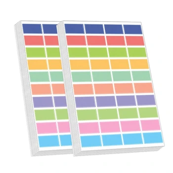 1 комплект детски хартиени регистрирани стикери за залепване на химикалки, цветни, 15 х 30 mm, постоянни и самозалепващи