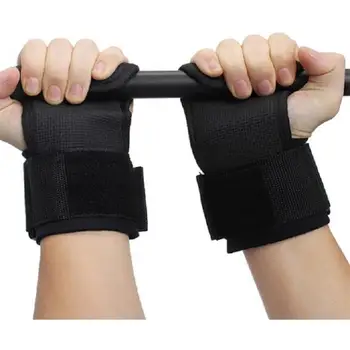 1 чифт противоскользящих ръкавици за вдигане на тежести, ръкавици за фитнес, черен двустранен Т-образни леки вдигане на ръкохватки, нови