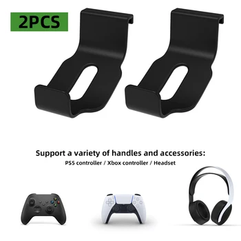 2 ЕЛЕМЕНТА Закачалка за слушалки за PS5 Поставка за съхранение на слушалки Планина за слушалки Притежателя игрален контролер Скоба за Xbox Series X