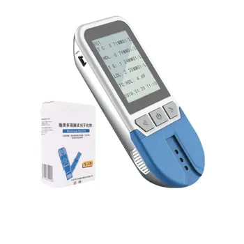 5 В 1 Монитор за измерване на нивото на липидите, HDL, LDL, Триглицериди, Холестерол, Монитор за измерване на нивото на холестерола + Ленти + Ланцети