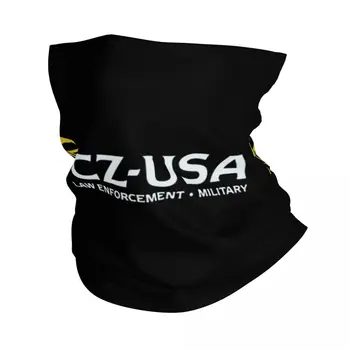 CZ USA Guns Лого шарена Кърпа на Шийката на носна кърпичка с принтом Шал-обвивка Многофункционална Балаклава за езда за мъже, Жени, възрастни Моющаяся