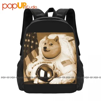 Dogecoin Moon Astronaut Криптовалюта Inu Meme Love Раница с Голям капацитет на Сгъване Раници за дрехи