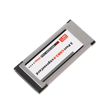 E56B PCI-E PCI Express for 2 USB Порта 34 мм Конвертор Карти Expresscard Адаптер за Настолен Лаптоп с конектор 34 54 мм