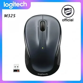 Logitech M325 3 Бутона, USB Безжична Мишка с 1000 dpi 2,4 G Унифицирующий приемник на Мишката Контур Форма и Текстура Гумена дръжка Bluetooth