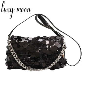 Luxy Moon Дамски чанти-верига с пайети, банкетни модерни портфейли-клатчи, женски блестящи вечерни чанти 2023, Новост Z675