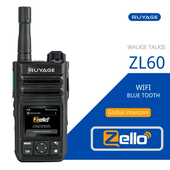 Ruyage ZL60 Zello Преносима Радиостанция 4g Радио Със Сим Карта и Wifi, Bluetooth Професионална Мощен Двустранен Радиостанция на Далечни разстояния от 100 км