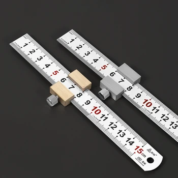 Standalone, маркировъчна линия за обработка на дървен материал с ограничител от въглеродна стомана / месинг, Прецизна фиксирана измервателна линийка, сензор за положение на ръчно маркиране
