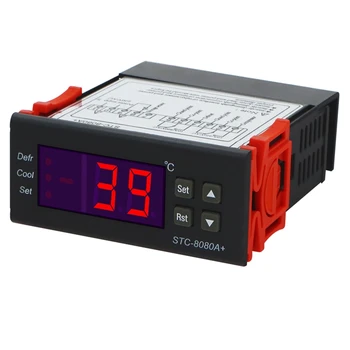 STC-8080A + Цифров регулатор на температурата и Регулатор на 220 В, Сензор за камера на хладилник, влагомер 40%