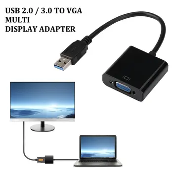USB Адаптер-VGA, USB 2.0 / 3.0 VGA, външна видео карта, мультидисплейный конвертор за настолен компютър, лаптоп, монитор, проектор