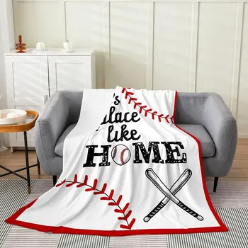 Бейсбольное фланелевое флисовое одеяло, спортно игралното одеало за легло, Бейсбольное игралното пушистое одеало за легло, разтегателен диван, спалня