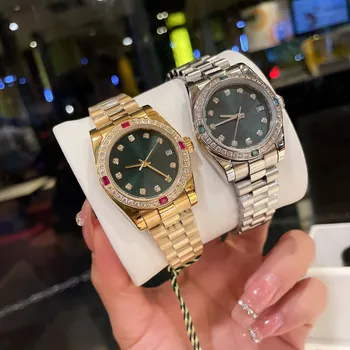 Високо качество Дамски Часовници на Луксозни дизайнерски марка Quattz Elegant Daimonds Дамски Часовници Date 316teel Just Aaa Custom Gift