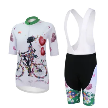 Дамски спортни дрехи-Ризи за колоезденето Облекло за колоездене велосипедна майк Team с къс ръкав Велосипедна фланелка за колоезденето