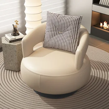 Диван-стол за един човек, дневна в модерен скандинавски минимализме, спалня, балкон, интернет, въртящо се кресло red ins, кремаво мързелив so