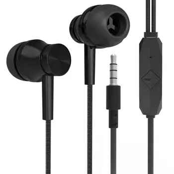 Жични слушалки Практични слушалки с кабелен горивото 3,5 мм Стерео Спортни слушалки в ушите Аксесоари за телефон