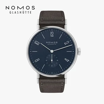 За NOMOS Tangente167 Прости Автоматични и механични Мъжки и дамски часовници Унисекс Часовници От сапфир стъкло Кожени Механични часовници