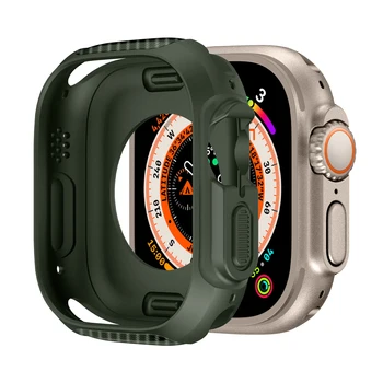 Калъф за Apple Watch Ultra 49mm Series 8, мек силикон защитна броня от TPU За iWatch Ultra Military Клас, тънък калъф от TPU