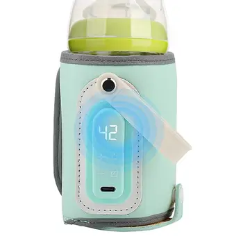 Калъф за бебешко шише, който запазва топлина, Лаптоп USB-нагревател за бутилки, Изолационен калъф за бутилки за хранене, Пазител на топлина, бързо загряване.
