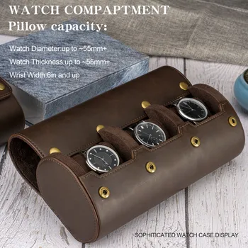 Калъф за ръчни часовници Кутия За съхранение на Кожена Притежателя Органайзер Часовникар Сейф за пътуване Луксозни Опаковки, Аксесоари за Носене на Мъжки Дисплей