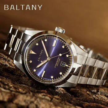 Кварцов часовник Explorer Homage Sapphire 200m, водоустойчив нежна гривна от неръждаема стомана 39 мм, луксозни спортни мъжки часовник в ретро стил