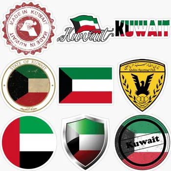 Кувейт KWT Флаг Карта на Националната емблема Може да си поръчате стикери по индивидуален размер Мотоциклет Винил Лаптоп за Автомобил Стъклен прозорец, PVC прозорец винетка Аксесоари