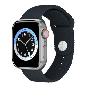 Мек Силиконов Ремък за Apple Watch Ultra 9 8 7 6 5 4 3 2 1 Каишка за китката-гривна за 49 мм 45 мм 44 мм 42 мм iWatch Band