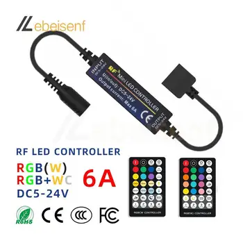 Мини Led RF Контролер 5V 12V 24V DC 6A Цветна Ивица Светлина RGB RGBW RGBWC RGBCCT RGB + CCT PWM Сигнал На 28-Ключ Безжично Дистанционно Димер