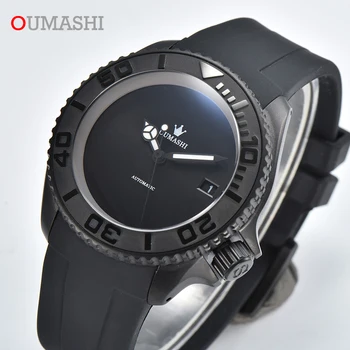 Мъжки часовник 007 OUMASHI Нови мъжки луксозни автоматични механични часовници NH35 с часови механизъм Корпус часа от неръждаема стомана Водоустойчив часовник