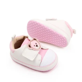 Обувки За бебета, нескользящая обувки с шарките на главата мультяшного мечка, очарователни детски обувки за дома и на улицата