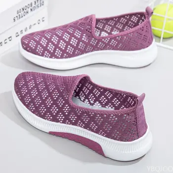Обувки за жени, маратонки 2022, лятна дамски ежедневни спортни обувки на равна подметка, ежедневни дамски окото лека дишаща вулканизированная обувки за хранене