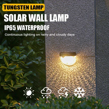 Открит Слънчев Градински Декоративни Светлина Водоустойчива IP65 Слънчев, с монтиран на стената Лампа Палубни Лампа Ограда Ескалатори Светлини С Ярък Топла Светлина