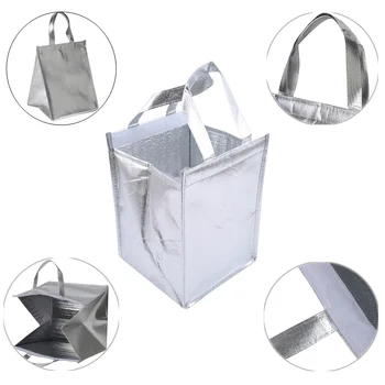 Пакети за съхранение на лед от алуминиево фолио 1бр, изолиран термосумка за плажната хранене, трайни улични кутии, сгъваема чанта-хладилник, чанта за обяд и пикник