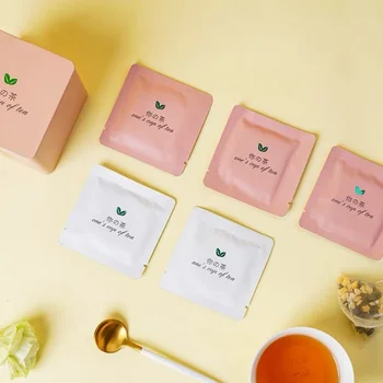 Подгонянный продукт、 Изработени по Поръчка Печат на Лого Термосвариваемый Преносим Пакет Храна Ламиниран Чай Чанта от Крафт-хартия Drip Mini Tea Sach