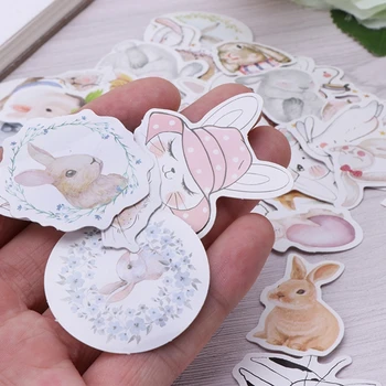 Популярни креативни хартиени етикети с зайци за домашен интериор, направени със собствените си ръце, за scrapbooking Sti