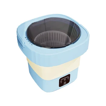 Портативна пералня Мини Сгъваема Перална машина със сушилня Малка кофа за миене на съдове за апартаменти, общежития, пътуване в САЩ Plug-A