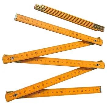 Сгъваема измервателна пръчка, дървени измервателна линийка с дължина 1 метър, Плотницкая владетел, метрична скала, линийка за чертане, учебни пособия