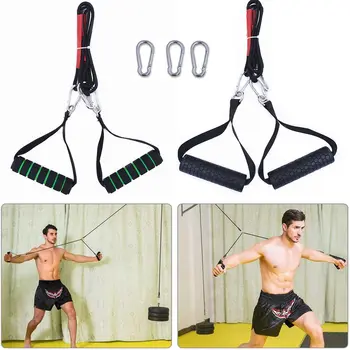 Спускные въжета Дръжки за фитнес зала за Закрепване на кабелни оборудване за изграждане на сила ръце трицепс Обзавеждане за фитнес в домашна фитнес зала