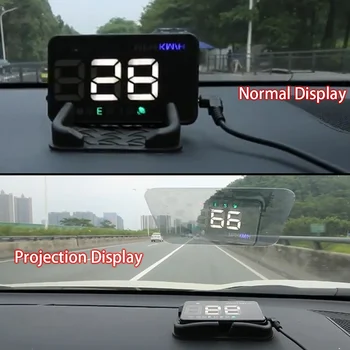 Спътник OHANEE A5 HUD най-Новият GPS за измерване на скоростта на автомобилния HUD дисплей КМ/ч, мили/ч за автомобил, велосипед, мотоциклет, авто аксесоари