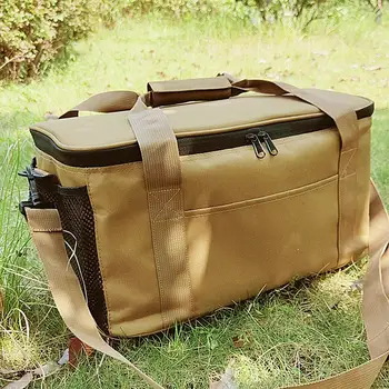 Туристическа чанта за съхранение с дръжки, органайзер за кухненски прибори, чанта-тоут от плат Оксфорд 600D, инструмент за съхранение на открито за пътуване
