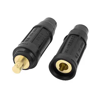 Чифт Гумени Заваръчни кабели штекеров за заваряване на кабелни съединения 18 мм DKL70