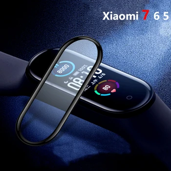 3D-екран протектор за xiaomi mi band 7 6 Защитно стъкло Miband 4 с Напълно Извит ръб, устойчиво на надраскване за xiomi mi band 3 4 5