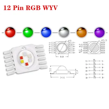 5-50шт 3 W-18 W RGB RGBW RGBWW RGBWY RGBWYV Высокомощный led чип 4/ 6 / 8 /10/12 между пръстите формовочный led етап Цветни мъниста източник на светлина