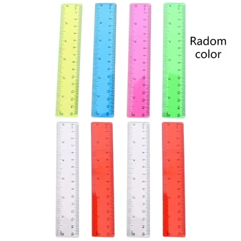 8шт малки пластмасови линии с сантиметра и сантиметрами, детски цветни мини линия