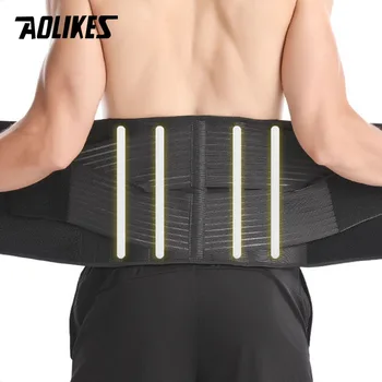 AOLIKES Подкрепа на гърба Корсет за тренировка на талията еластична Превръзка от пот Ортопедични колани Машинка за подстригване Ortopedicas Поддръжка на гръбначния стълб Бандаж за премахване на болка
