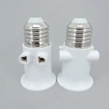 E27-E27 2-пинов щепсел ЕС кабелен Конектор Led Лампа Адаптер Лампа за ABS на Притежателя на Основния Винт Светлинна Изход конвертор V27