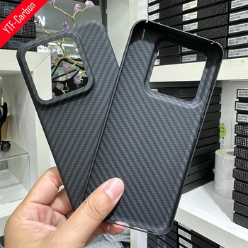 YTF-carbon За Xiaomi 14pro калъф, изработени от въглеродни влакна Aramid fiber business Ултратънък калъф Mi14 със защита от падане