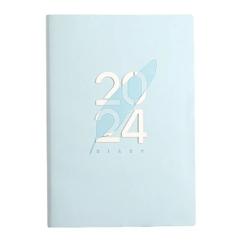 Дневник 2024 година, дневникът на А5, Дневник А5 Бележник за Коледен подарък, подарък за рожден ден, Селена в 2024 година, Синьо, лесен за използване