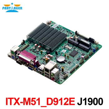 Дънна платка Partaker ITX-M51_D912E J1900 Dual EDP Mini ITX Постоянен ток 12 В с LPT Mini PCIE