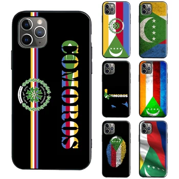 Калъф от TPU с флага на Коморските Острови за iPhone XR XS X Max SE 2020 6S 7 8 Plus Pro 13 12 mini 11 14 Pro Max Корпуса Capa