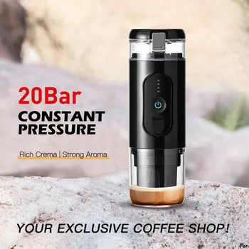 Кафе машина Преносима безжична топъл, акумулаторна батерия електрически капсули кафе еспресо, подходящ за пътуване на природата и за домашна употреба