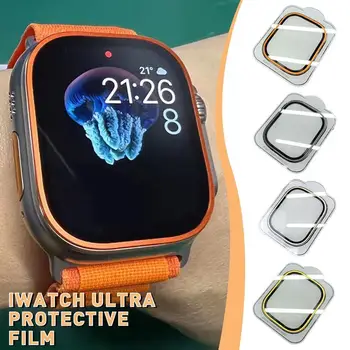 Полнослойная Стъклена Защитно фолио за Apple Watch S8 Ultra 49 мм, Защита на екрана от надраскване, Устойчиво на Падане на Филм за часа W6J6